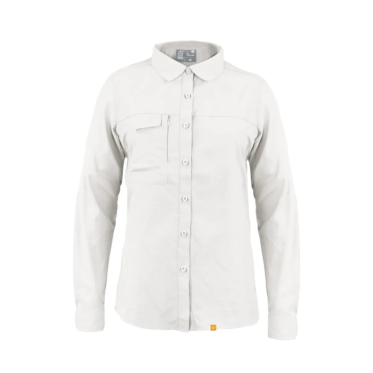 ABSOLUTE ZERO - Blusa Outdoor Mujer Lightwind Ripstop Blanco Invierno UV - Blanco