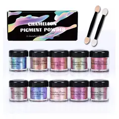 GENERICO - Pigmento Polvo Para Uñas Chameleon Flakes 10pcs