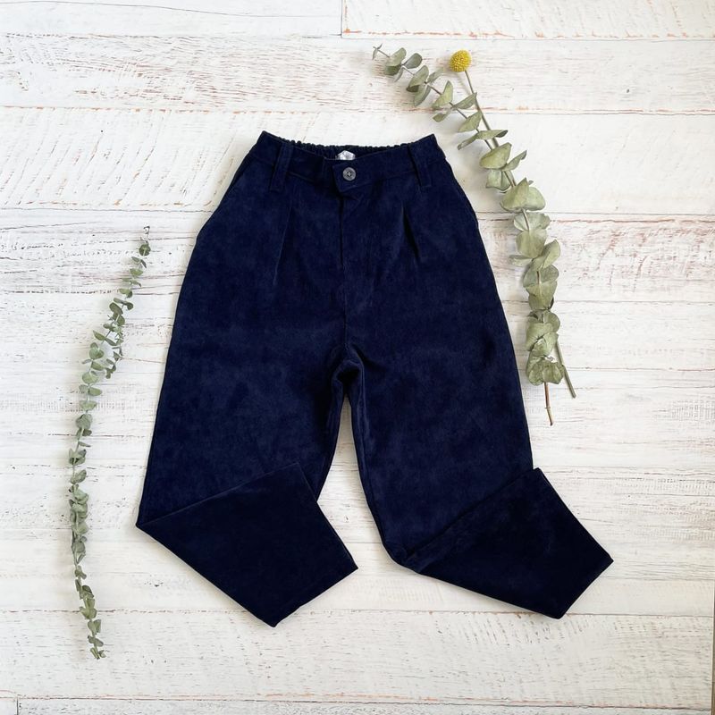 WAWABABY - Pantalón Wawa de niños Matias Azul Cotele