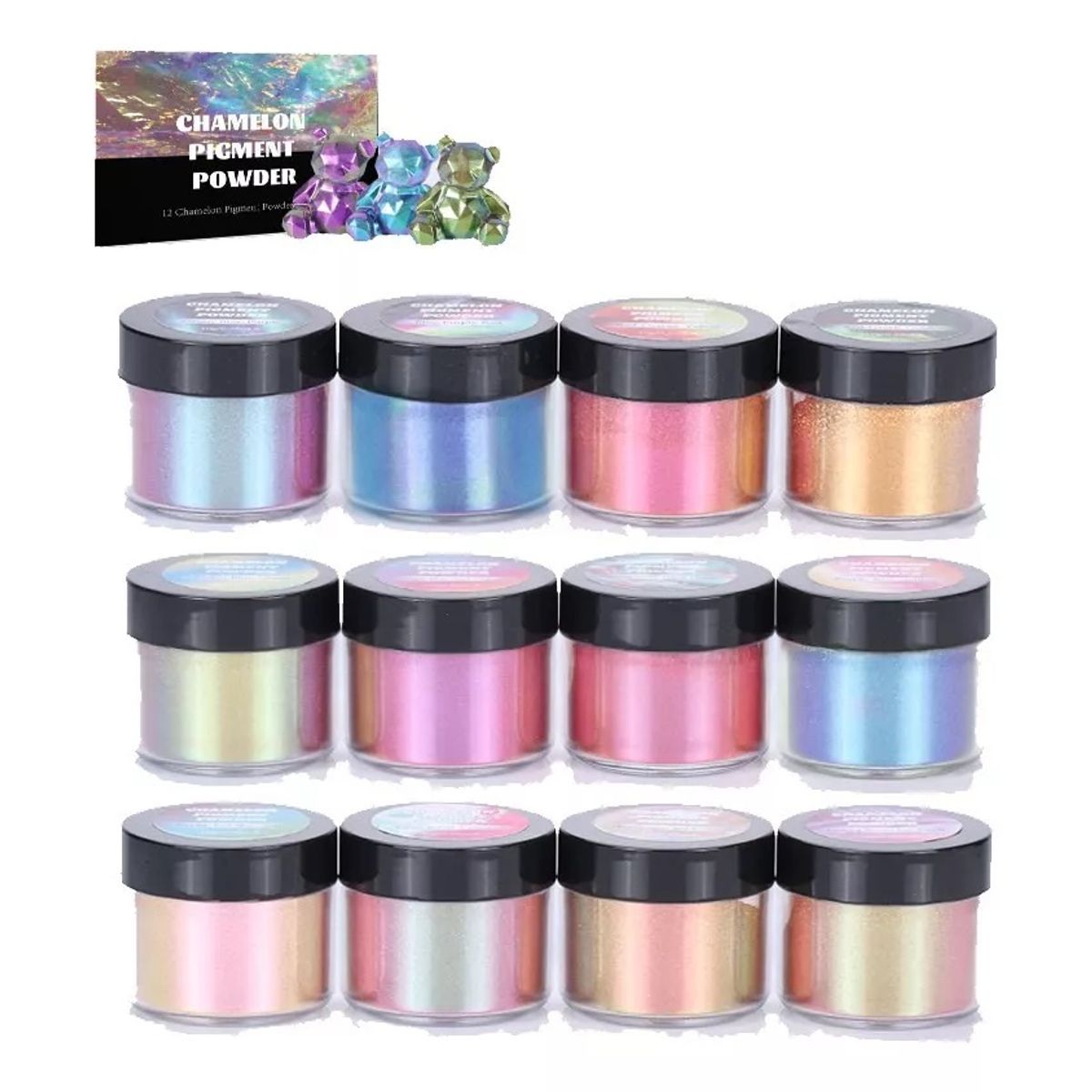 GENERICO - Pigmento Polvo Para Uñas Chameleon Flakes 12pcs