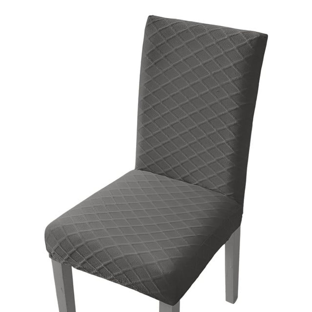 GENERICO - PACK DE 6 FUNDAS CUBRE SILLAS DE COMEDOR  GRIS OSCURO