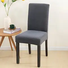 GENERICO - PACK DE 6 FUNDAS CUBRE SILLAS DE COMEDOR CUADRILLE GRIS