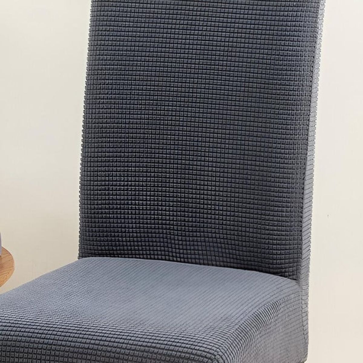 GENERICO - PACK DE 6 FUNDAS CUBRE SILLAS DE COMEDOR CUADRILLE GRIS