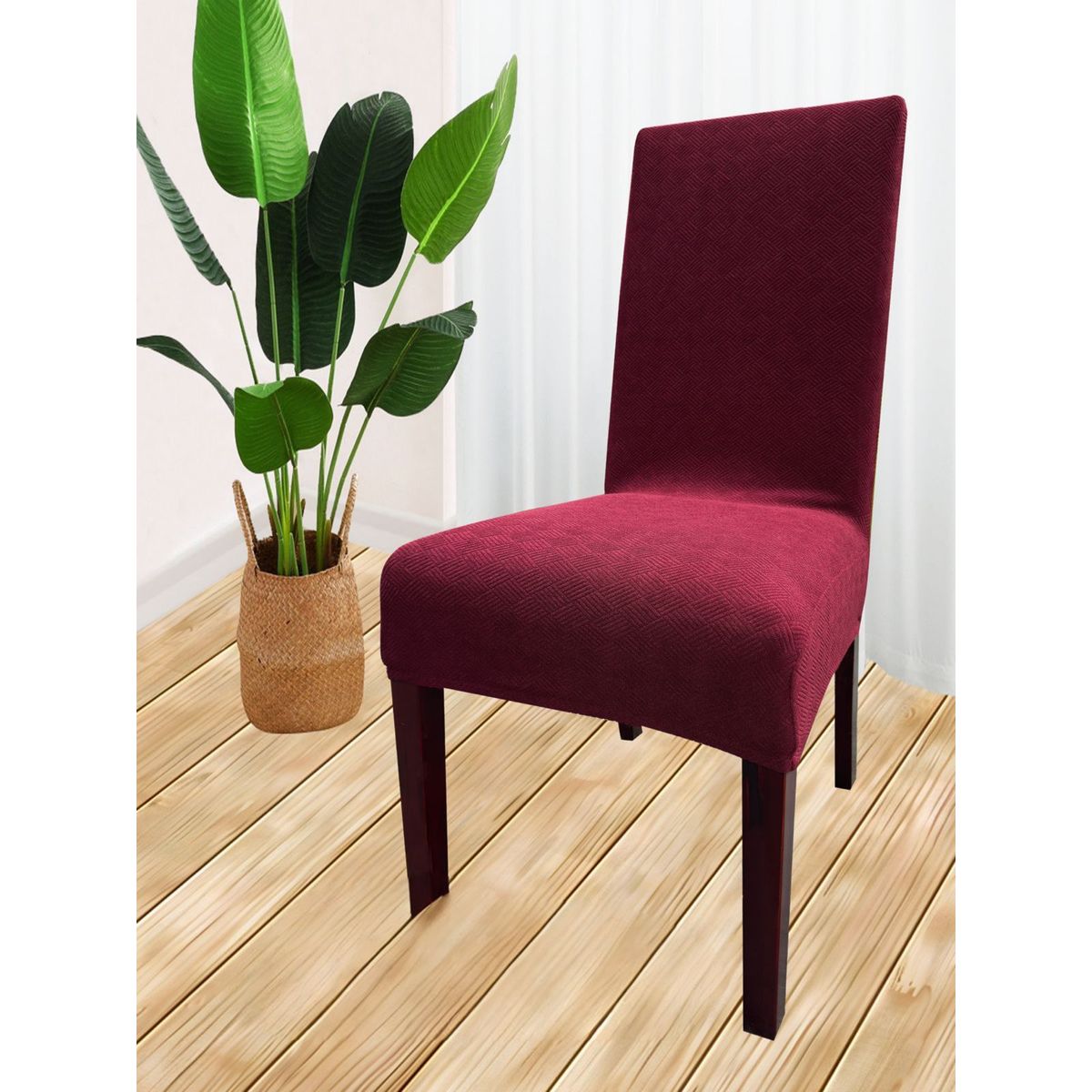 GENERICO - PACK DE 6 FUNDAS CUBRE SILLAS DE COMEDOR  BURDEO