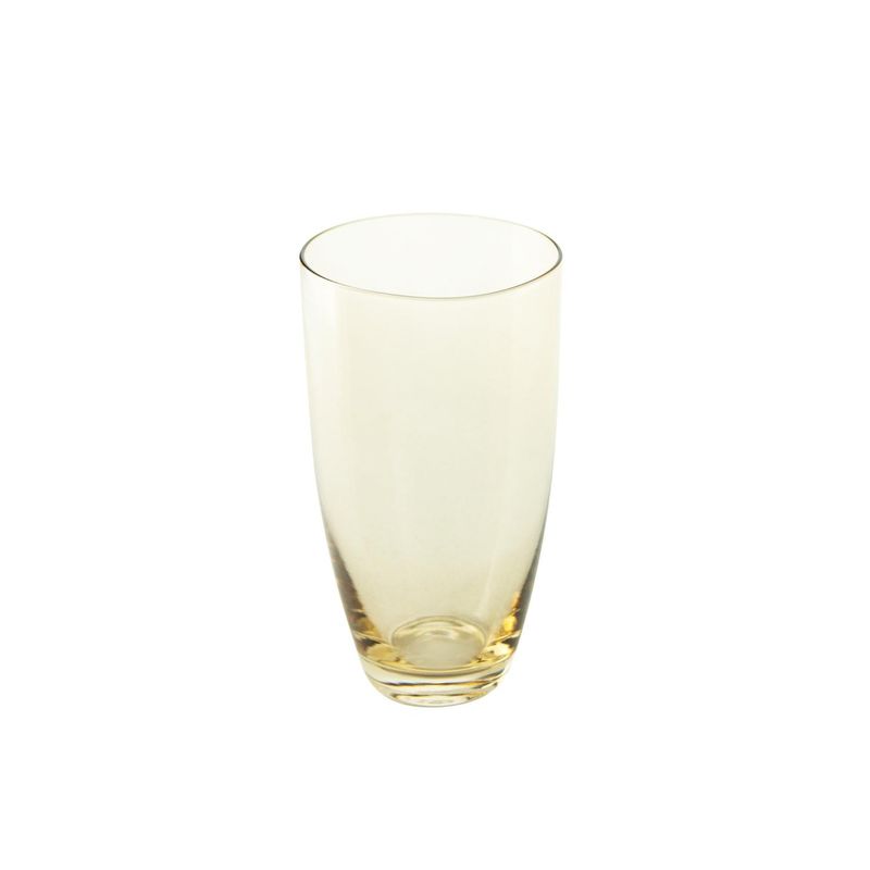DECO EXPRESS - Set 6 Vasos Gota alto ambar