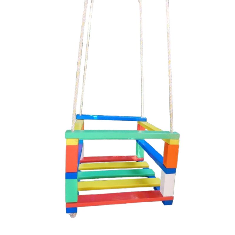 GENERICO - Columpio De Madera Multicolor