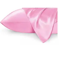 GENERICO - Set 2 Funda Almohada Satín Saten Tipo Seda 51x76cm