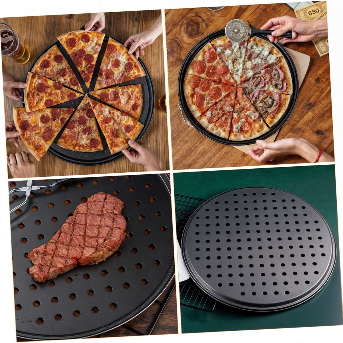 GENERICO - molde pizza bandeja pizza para horno 30 cm