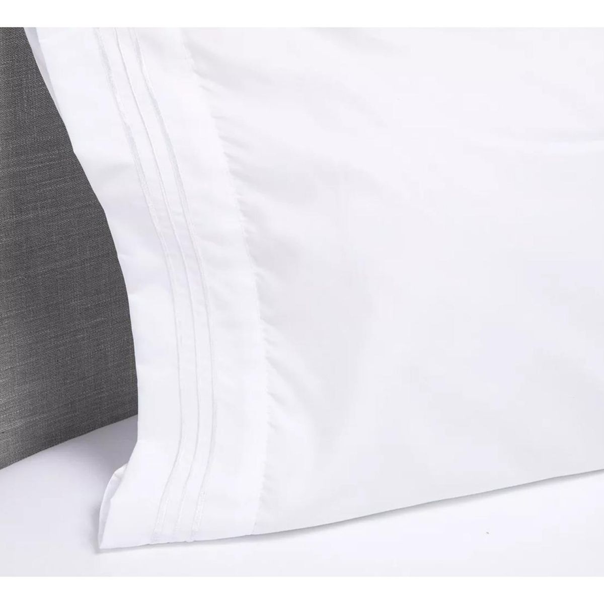 IMPORTCLICK - Juego Sábanas Hotel Ultra Suave Microfibra + 2 Fundas Bordadas 15 PL Blanco