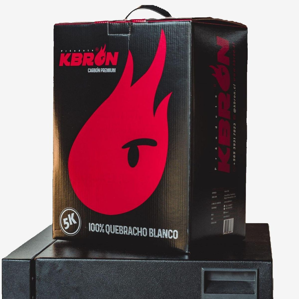 GENERICO - Carbón Quebracho Blanco Argentino en Caja Premium 5kg Kbron