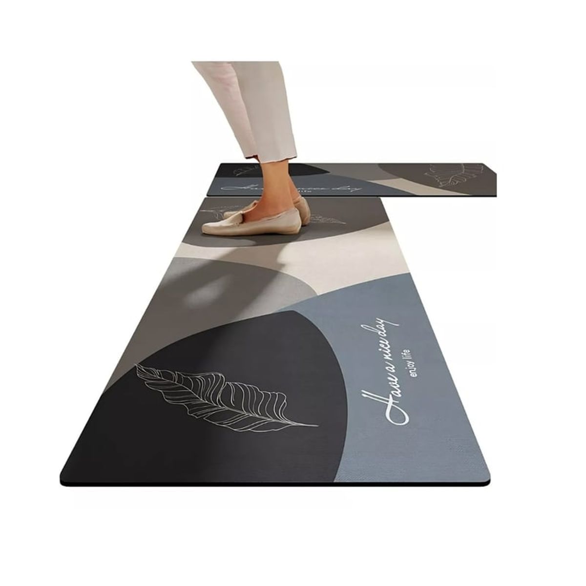 GENERICO - Set 2 Alfombra 40x120 Y 40x60 Cm Cocina Piso Antideslizante