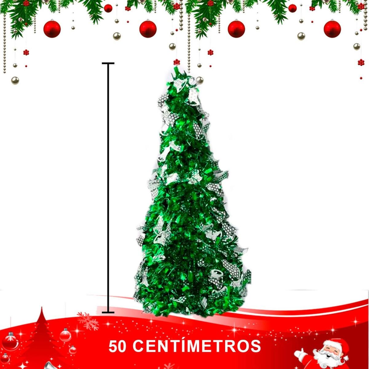 GENERICO - Arbol De Navidad Decorativo Interior-exterior 50 Cm Modelo02