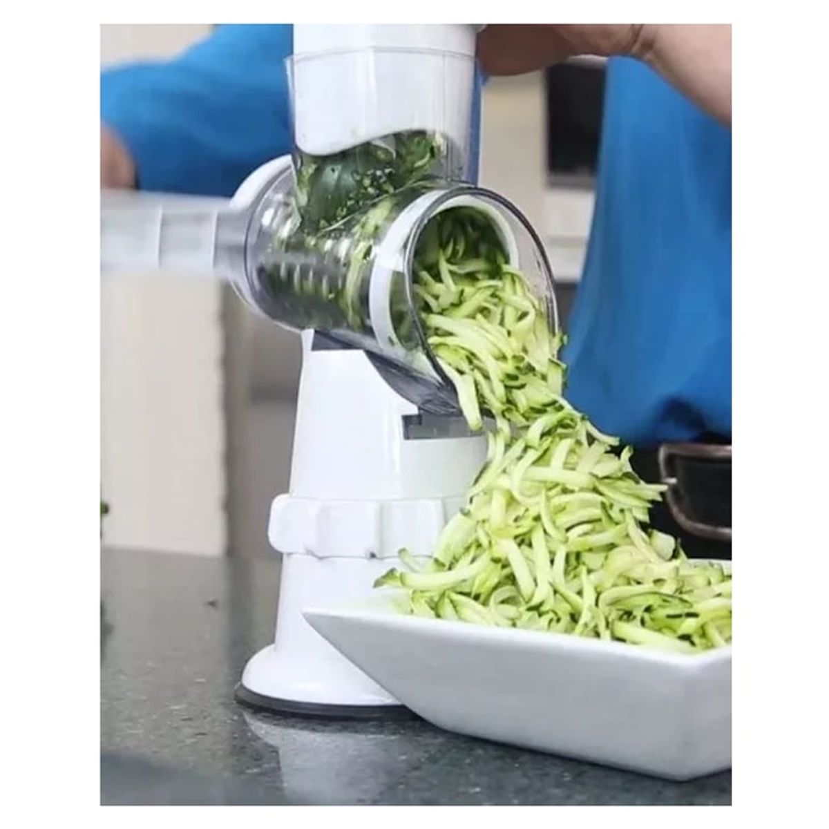 GENERICO - Rallador Rebanador De Verduras Manual Multifuncional 3 En 1