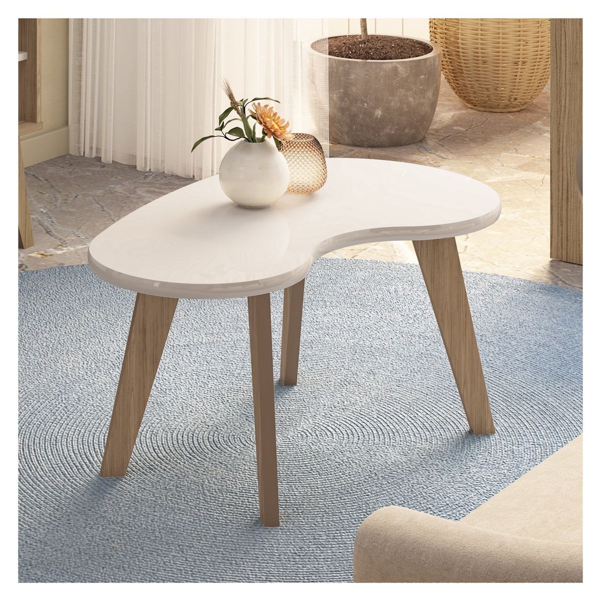 RODLER - Mesa de Centro Aqua Blanca - Blanco