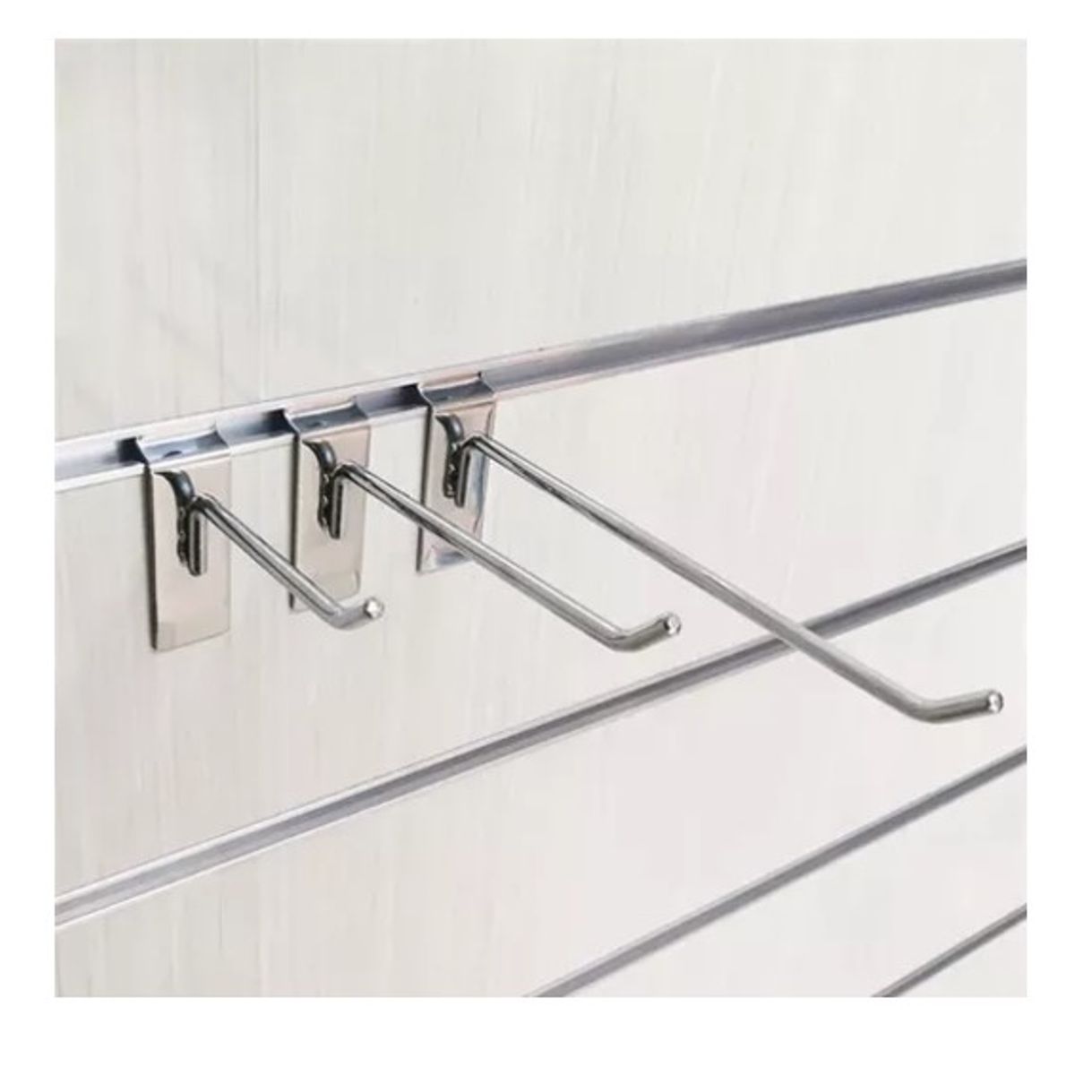 GENERICO - Pack 50 Ganchos Gancheras Panel Ranurado De 15 Cm 6mm