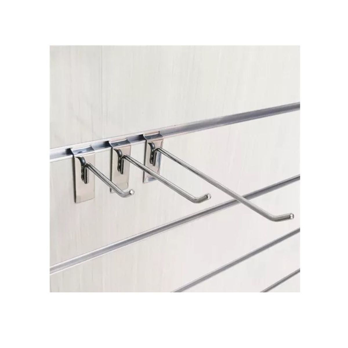 GENERICO - Pack 50 Ganchos Gancheras Panel Ranurado De 15 Cm 6mm