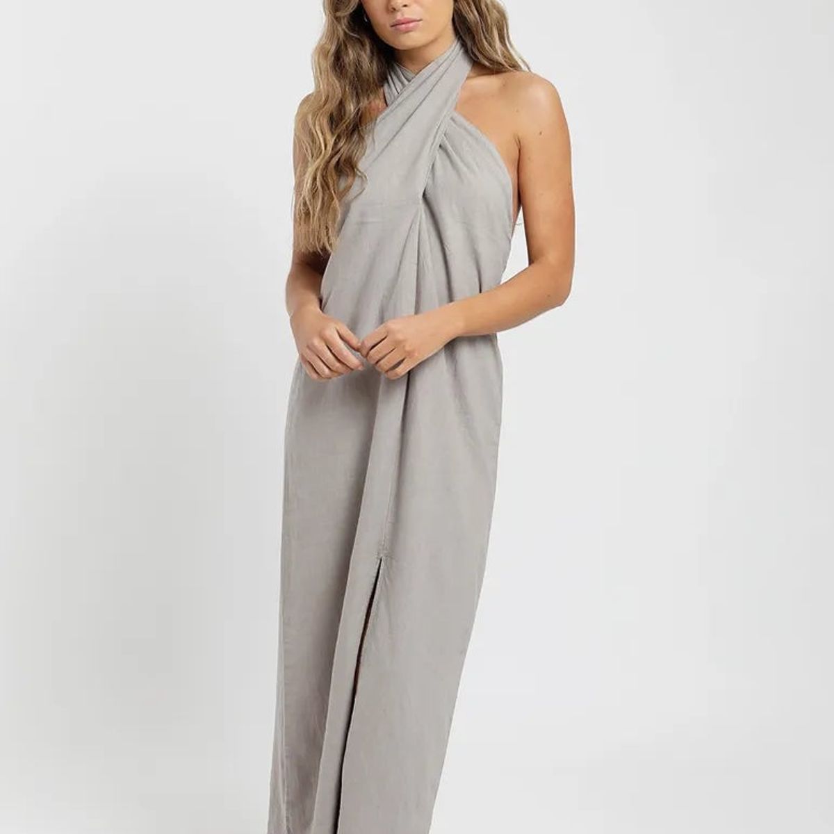 FROENS - Vestido Largo Mujer  Cross Froens