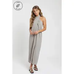 FROENS - Vestido Largo Mujer Cross