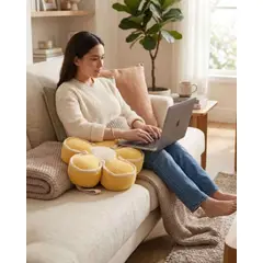 GENERICO - Cojines de Flor Vintage Texturizado 50cm Para Sofá O Cama pack de 2