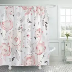 GENERICO - Cortina Baño Tela Impermeable 180 x 180 cm - Flamenco