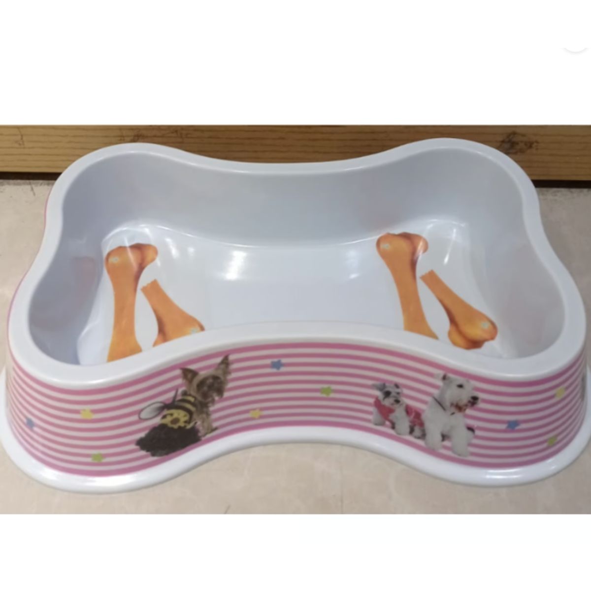 GENERICO - Plato Grande Para Perros Diseños De Huesos