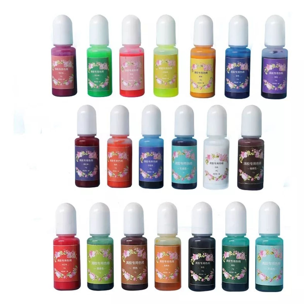 GENERICO - Pigmento Para Resina Uv Traslucido Epóxica 24 Colores