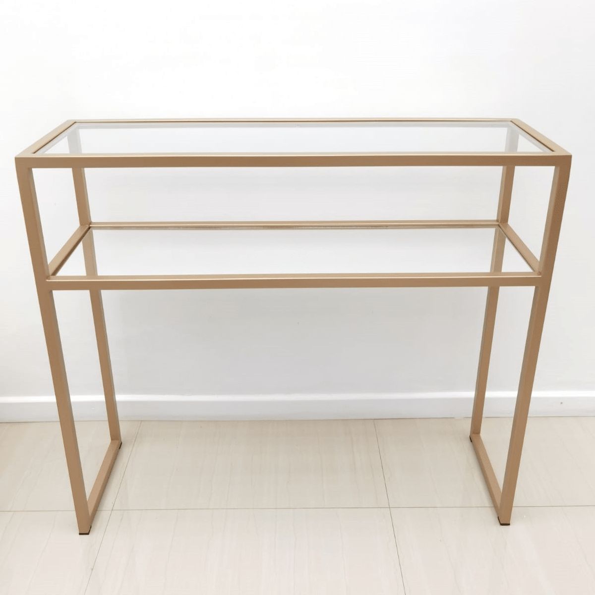 VALSTORE DECO Y DESIGN - Mesa de Arrimo Ignacia doble cubierta de vidrio