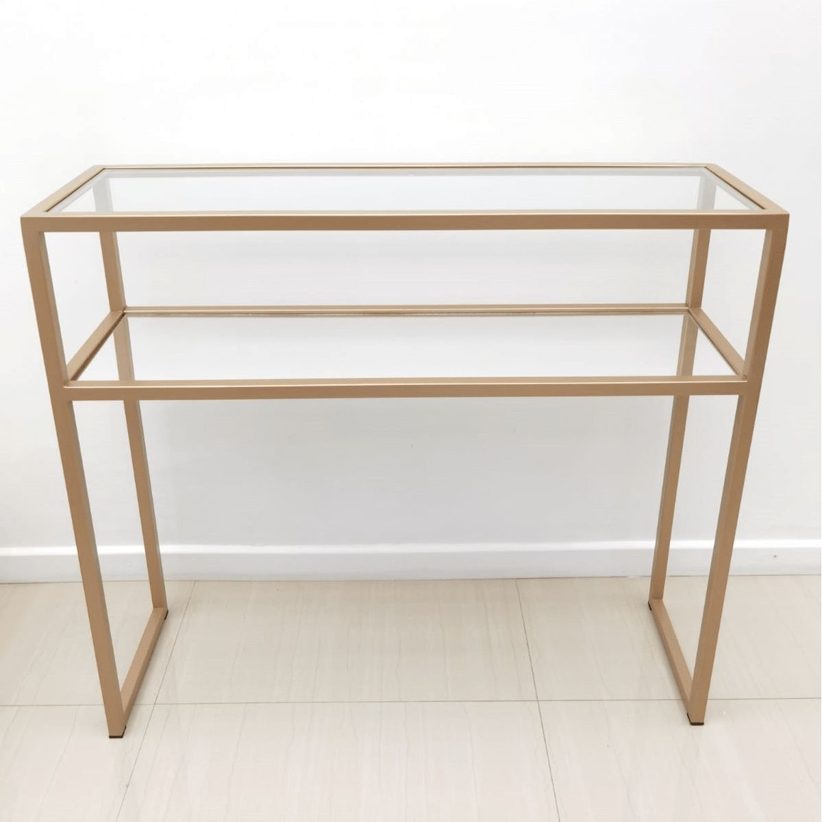 VALSTORE DECO Y DESIGN - Mesa de Arrimo Ignacia doble cubierta de vidrio