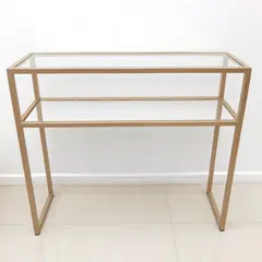 VALSTORE DECO Y DESIGN - Mesa de Arrimo Ignacia doble cubierta de vidrio