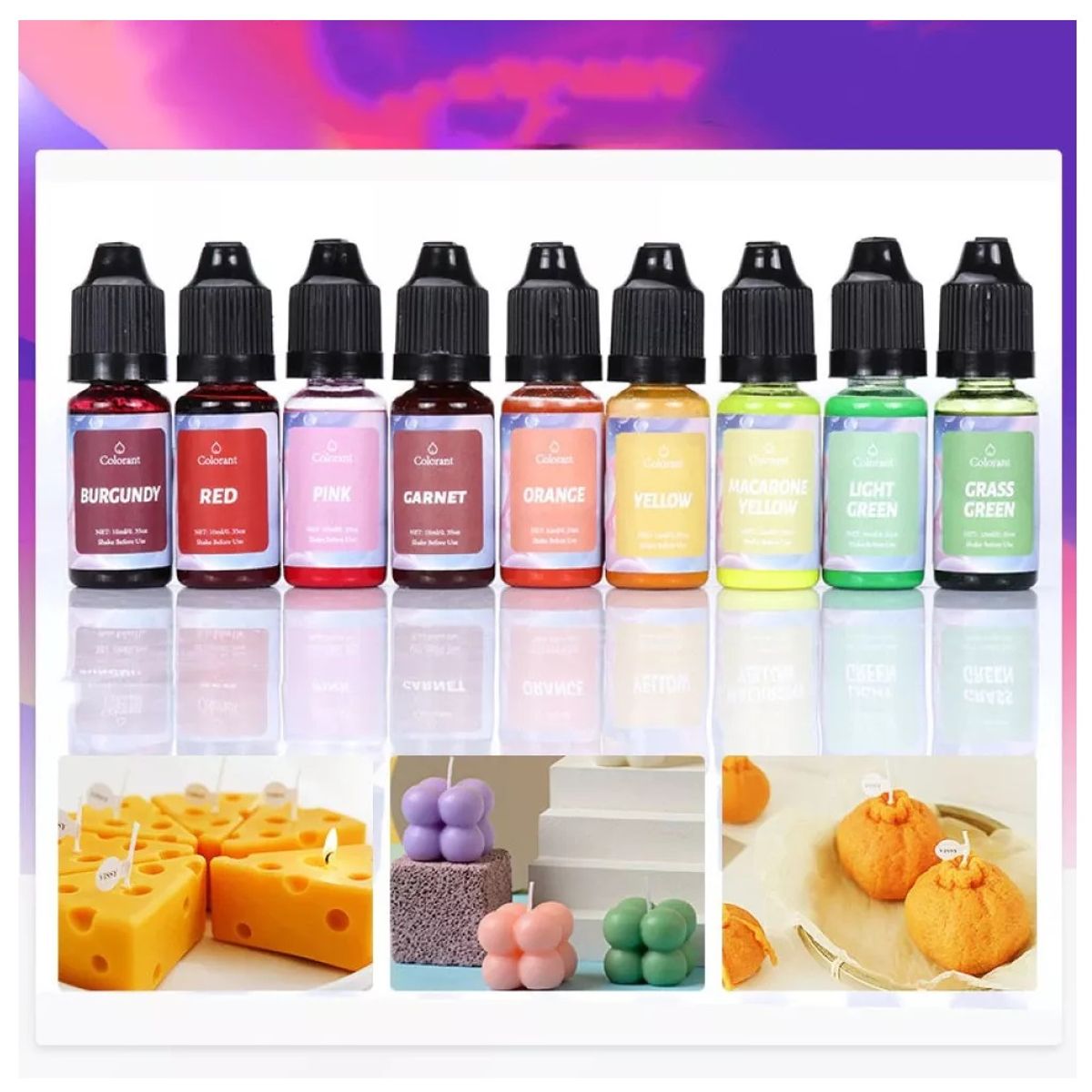 GENERICO - Colorante Para Vela Y Jabón Pigmento  18 Colores Pastel