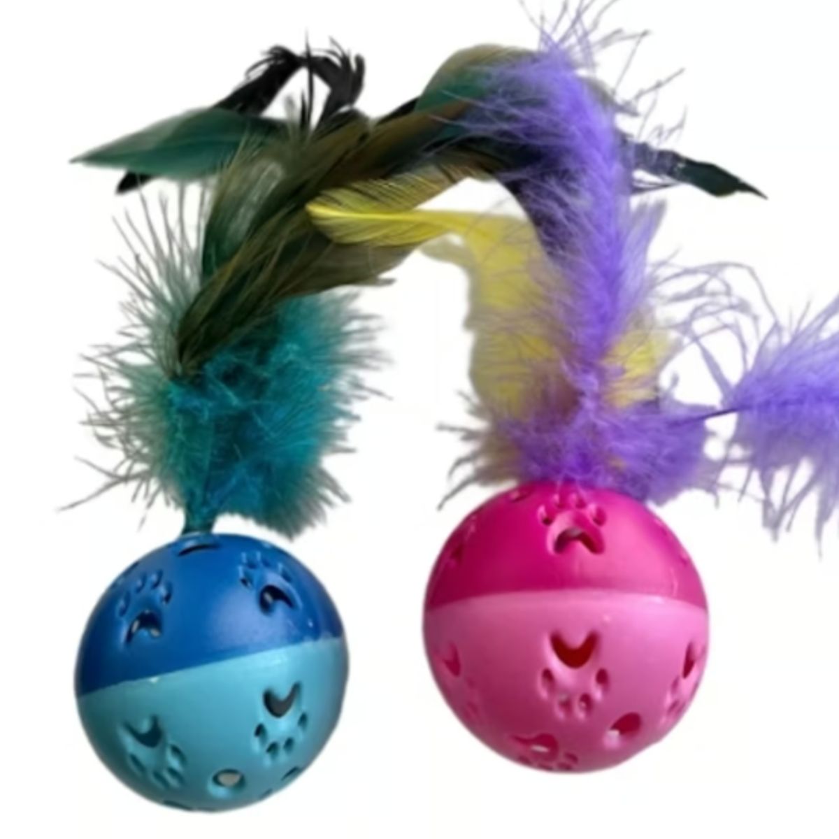 GENERICO - Juguete Pelota Y Plumas Para Gatos