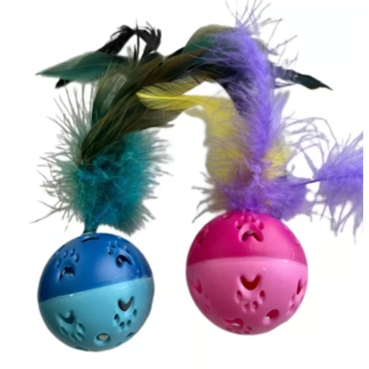 GENERICO - Juguete Pelota Y Plumas Para Gatos