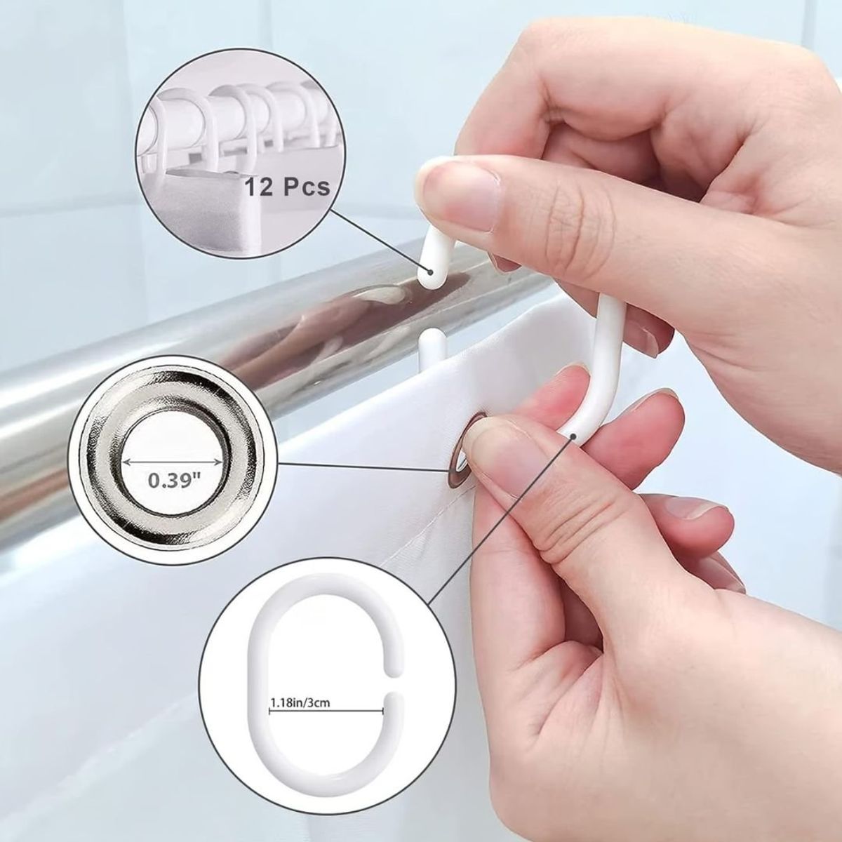 GENERICO - Cortina Baño Tela Impermeable 180 x 180 cm - Hojas Tropicales