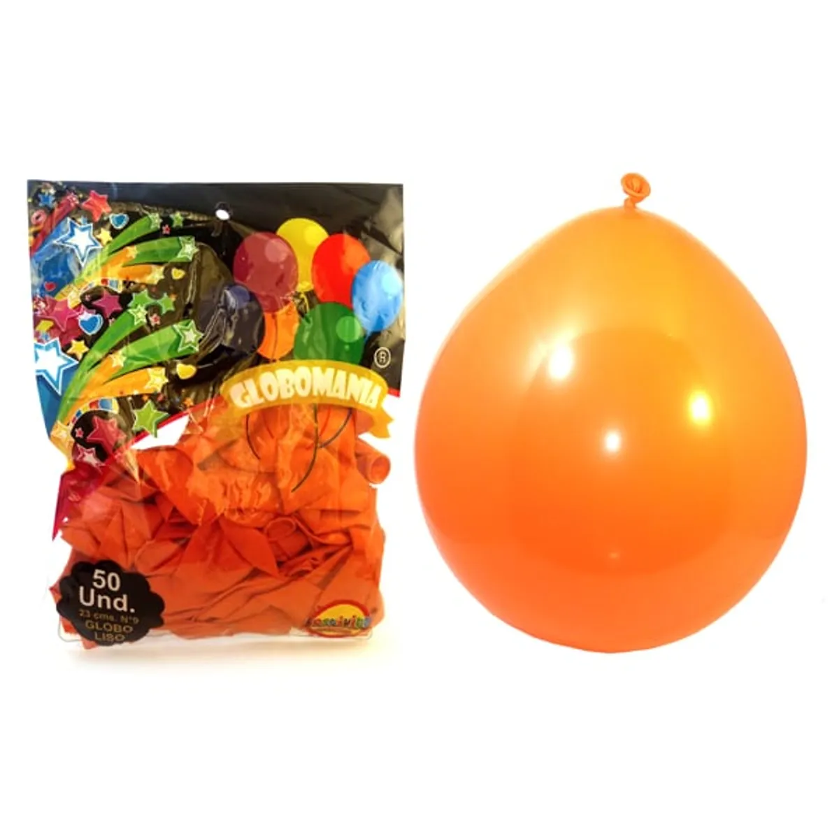 GENERICO - GLOBO 09 STANDARD A NARANJO X 50 UNI