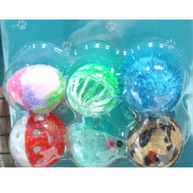 GENERICO - Set 6 Pelotas De Juguete Para Gatos