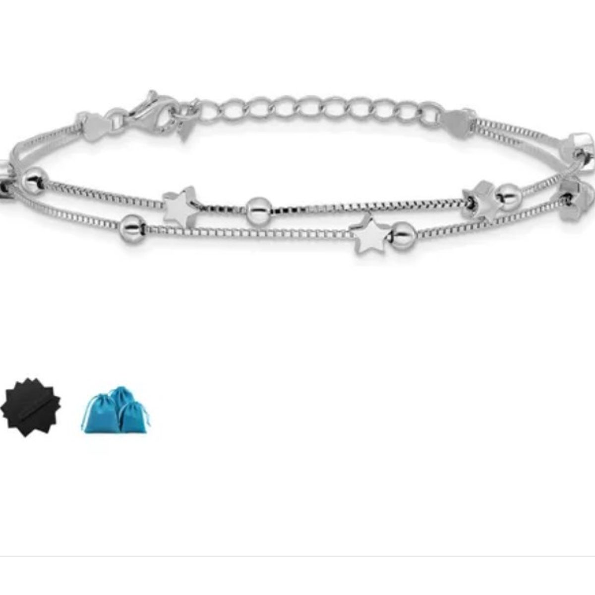 GENERICO - Pulsera Estrellas Y Esferas De Plata 925