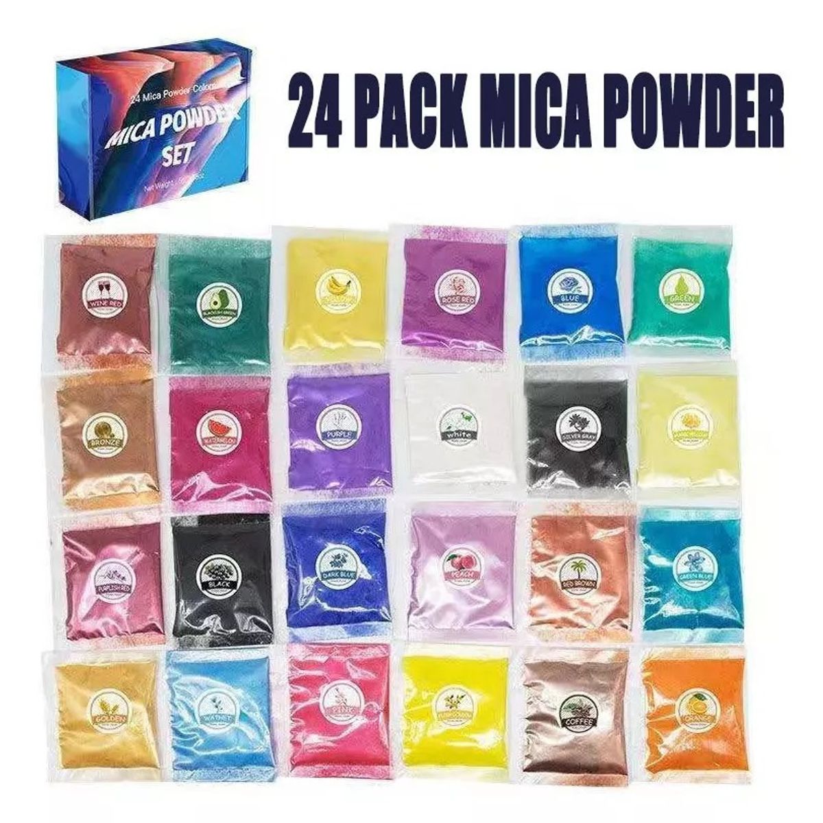 GENERICO - Pigmento Polvo Resina Epoxi Y Uv Colorante Color Solido 24
