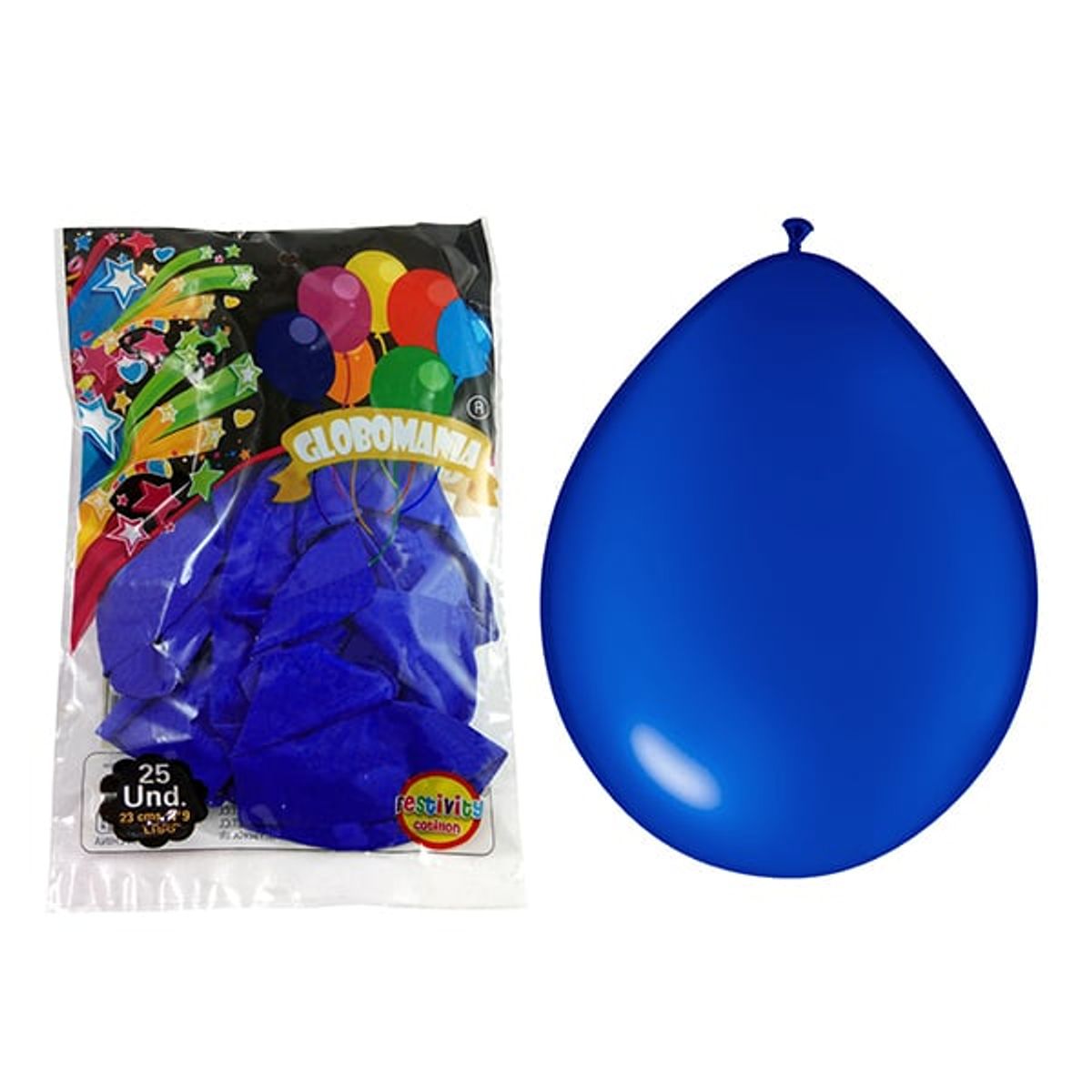 GENERICO - GLOBO 09 STANDARD B AZUL X 25 UNI
