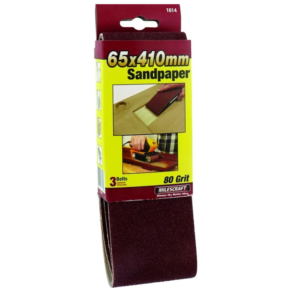 MILESCRAFT - Lija de banda 65x410mm G80 1614 Milescraft