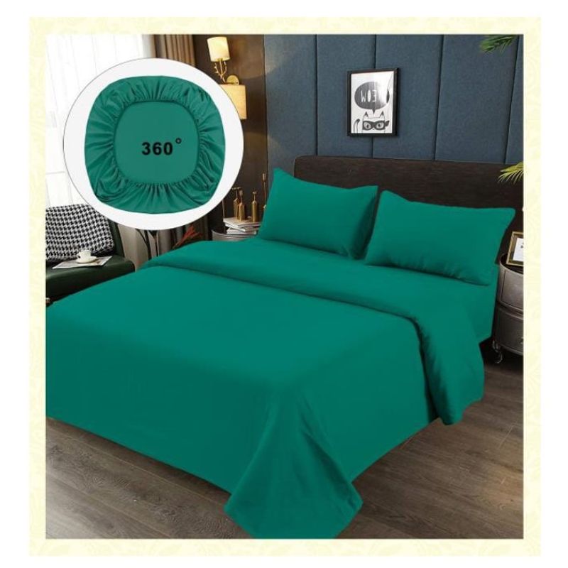 COMPRAPO - Juego de Sábanas Súper King Verde Liso Casa Sol