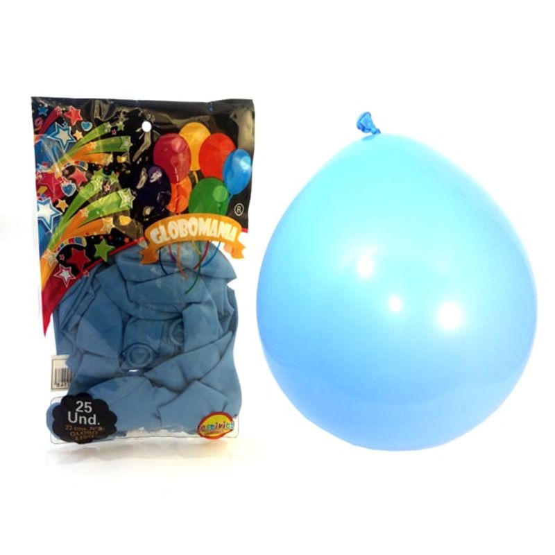 GENERICO - GLOBO 09 STANDARD B CELESTE X 25 UNI