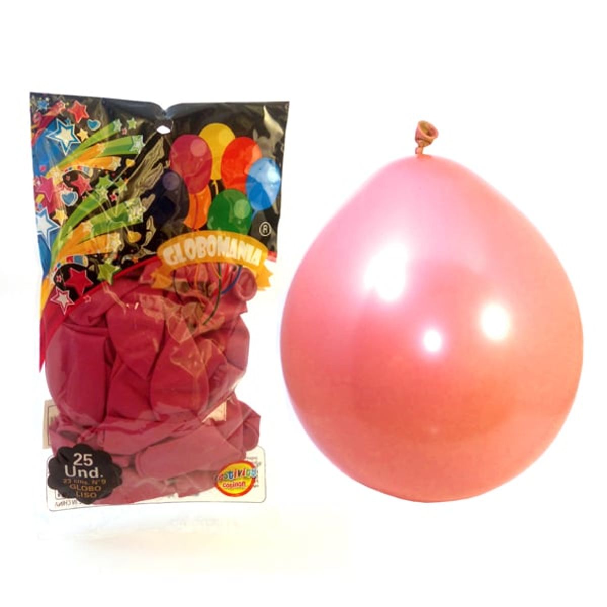 GENERICO - GLOBO 09 STANDARD B FUCSIA X 25 UNI