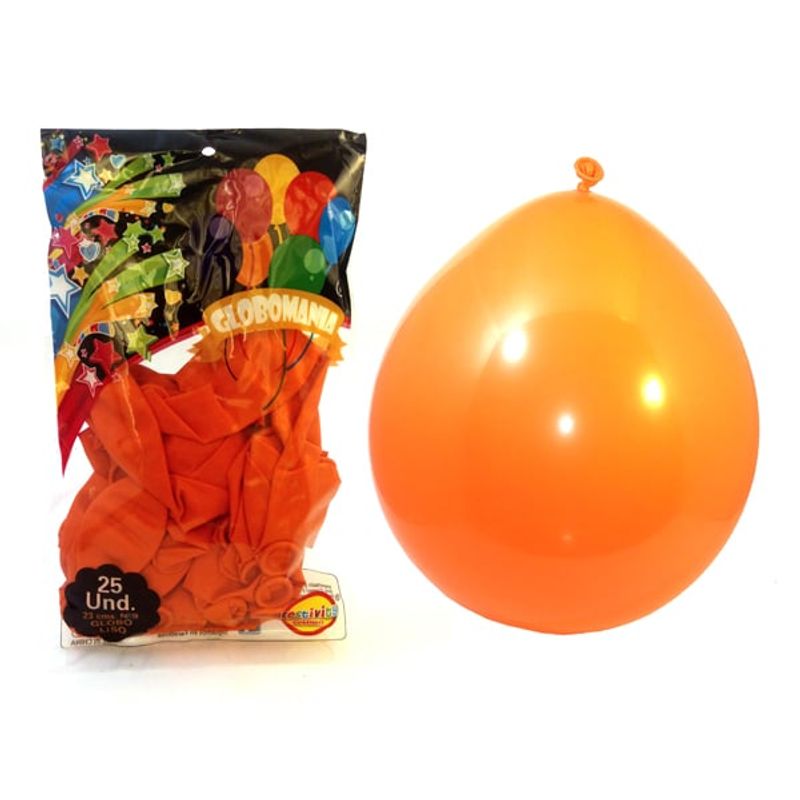 GENERICO - GLOBO 09 STANDARD B NARANJO X 25 UNI
