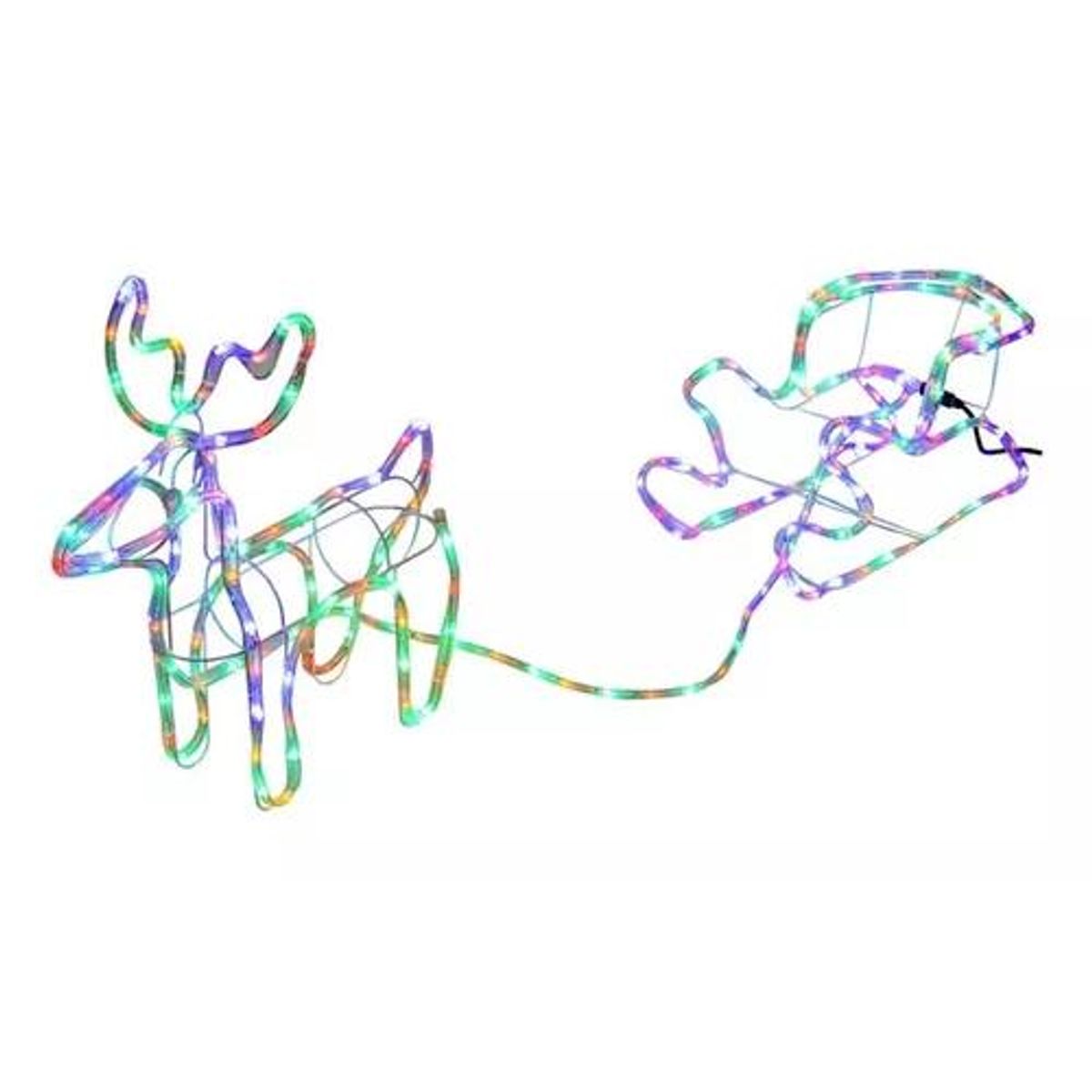 GENERICO - Reno con Trineo de Navidad con 420 LED de 145 cm multicolor