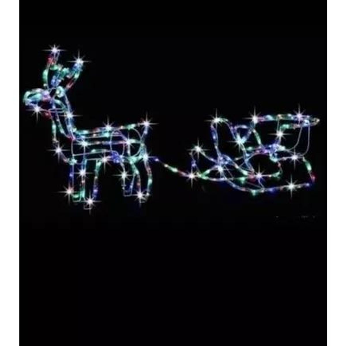 GENERICO - Reno con Trineo de Navidad con 420 LED de 145 cm multicolor