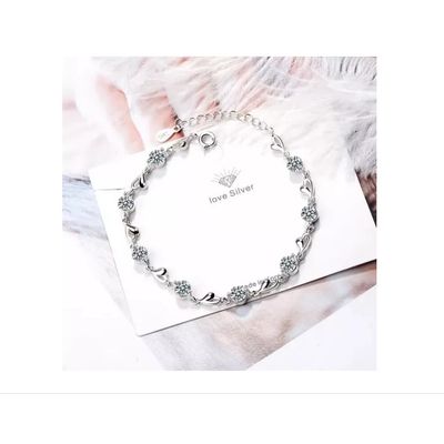 Imagen 2 del producto Pulsera Plata 925 Cristales Corazón Fino