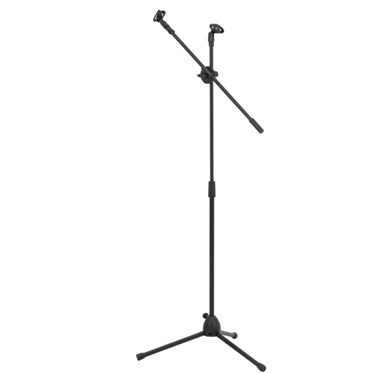 GENERICO - Pedestal Para Microfono Base Doble Boom Atril Profesional