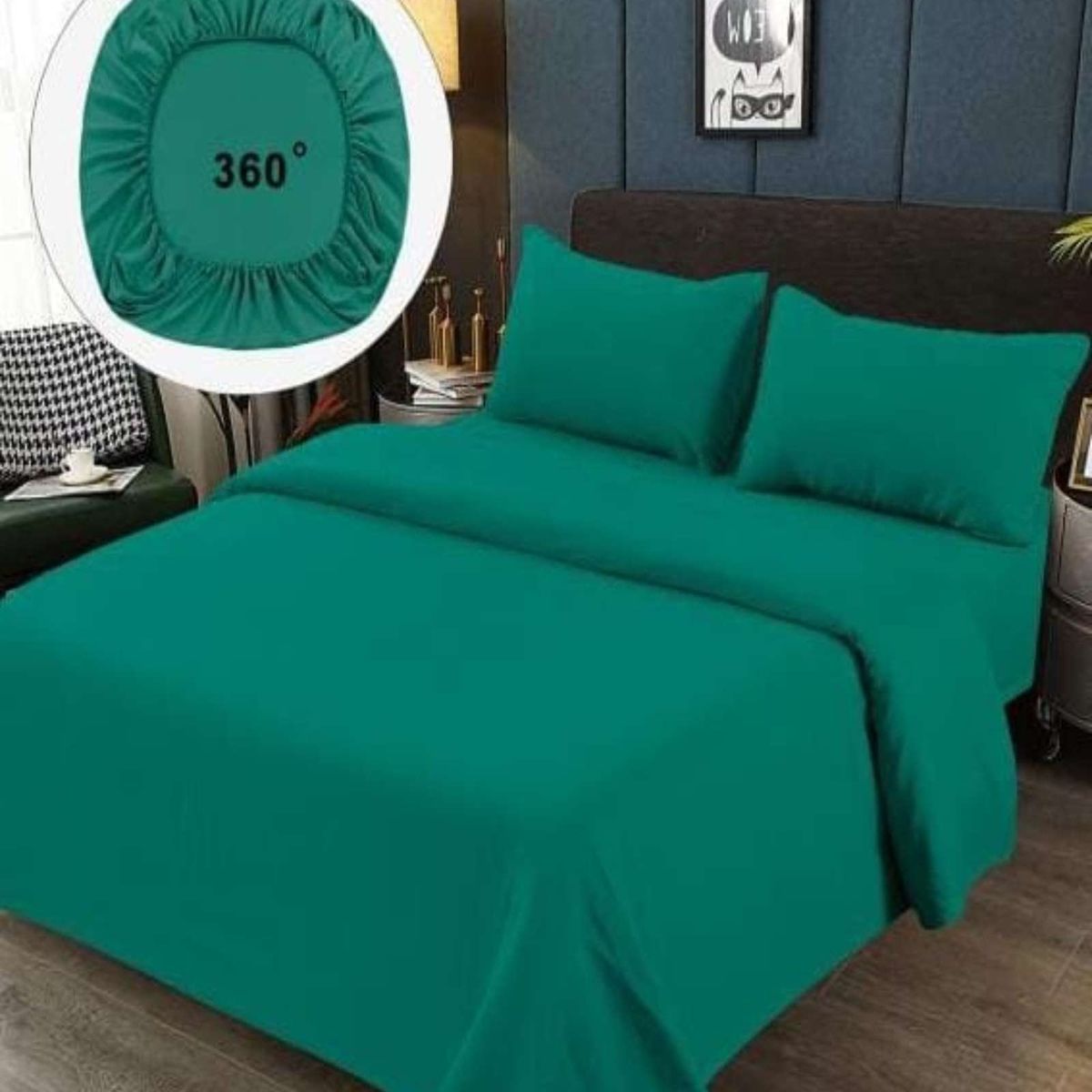 GENERICO - SABANAS 2OO HILOS 1 PLAZA  TURQUESA