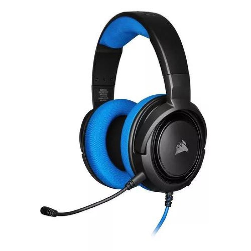 CORSAIR - Auriculares gamer Corsair HS35 stereo carbon azul
