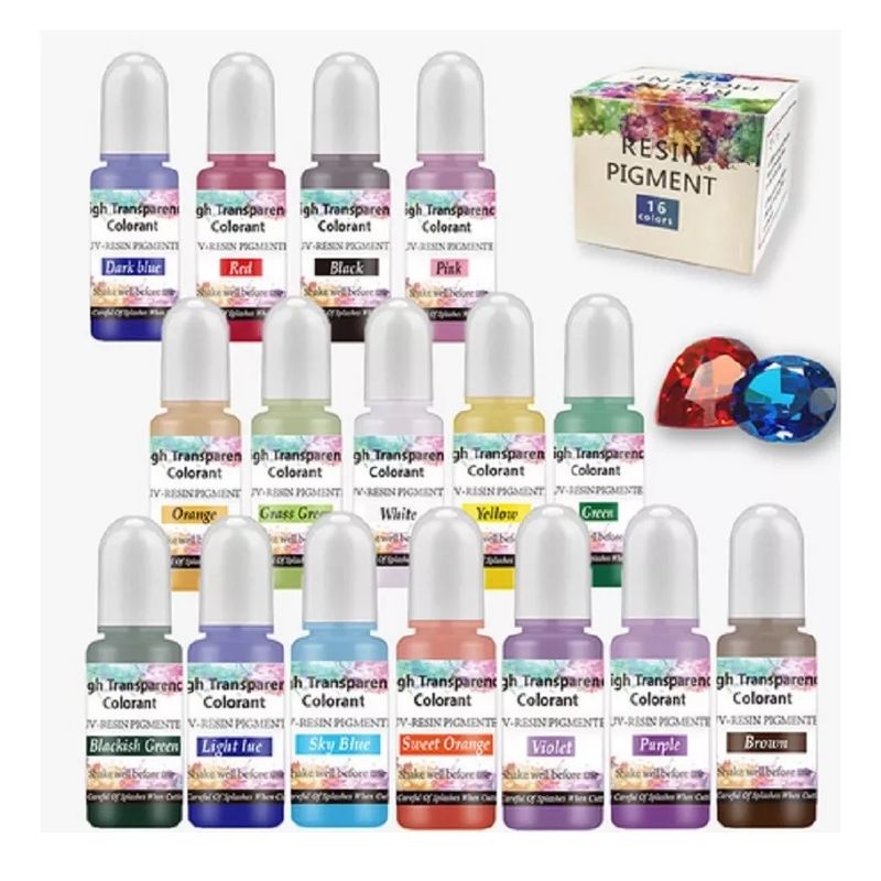 GENERICO - Pigmento Para Resina Uv Traslucido Epóxica 16 Colores…